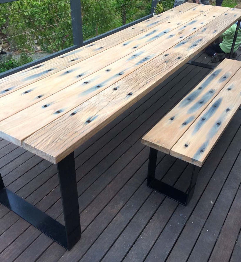 Outdoor timber table